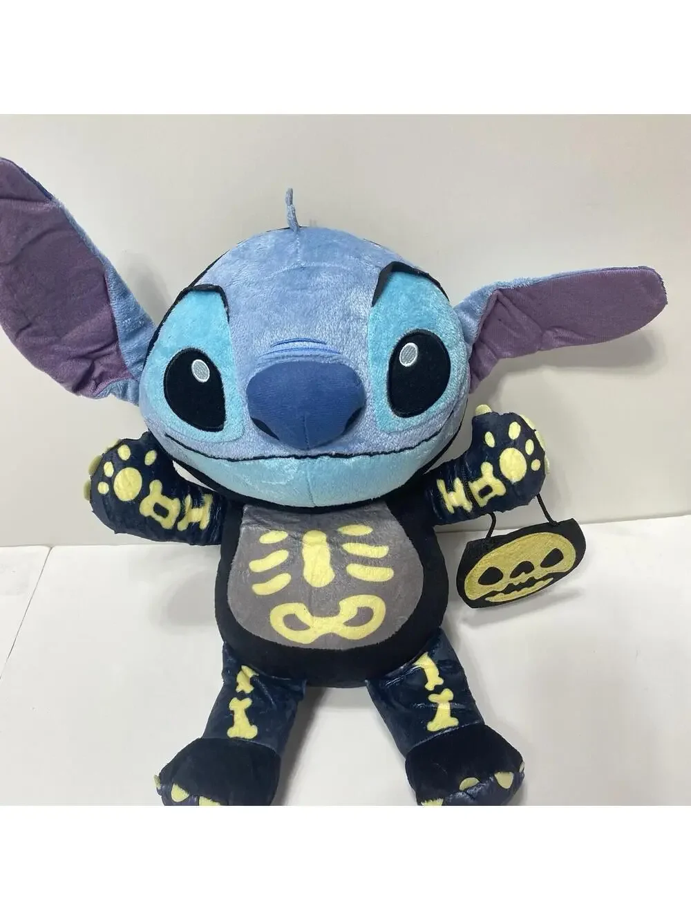 Lilo and Stich Plush Cute Halloween Teddy Bear Jack o'lantern Skeleton Black New